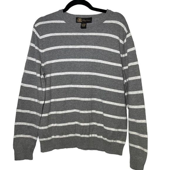 Oleg Cassini Other - OLEG Cassini - MENS Cashmere and Cotton Blend Striped Sweater